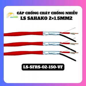 Cáp chống cháy chống nhiễu LS SAHAKO 2×1.5mm2